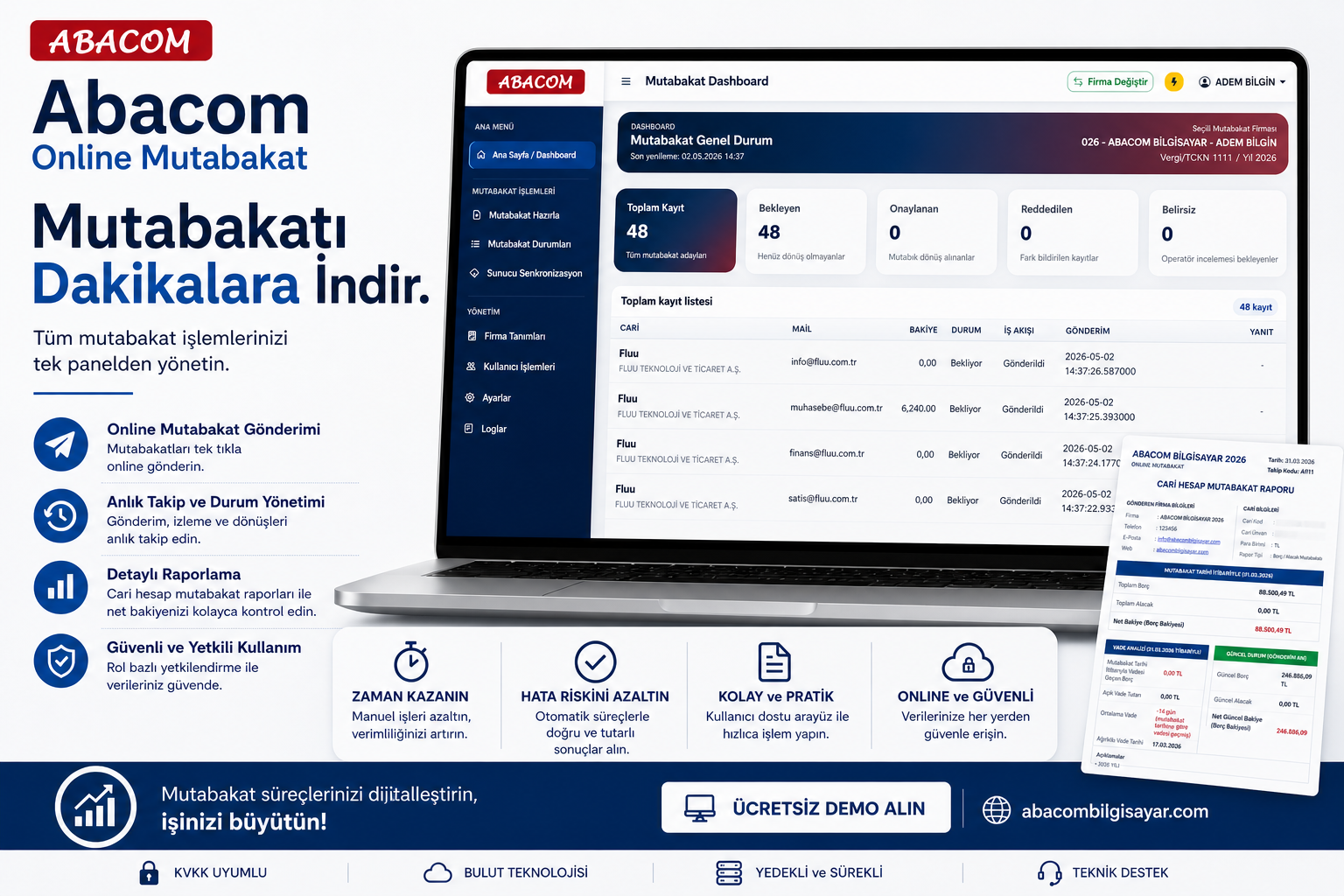 Abacom Online Mutabakat